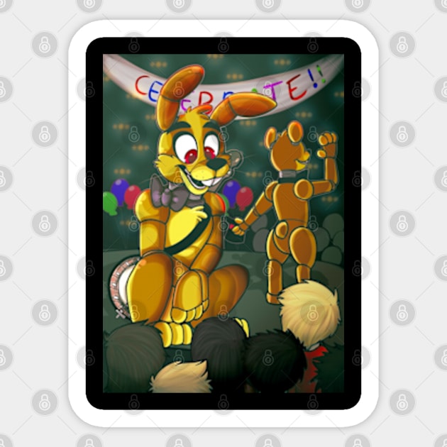 five night at freddys Sticker by Rooscsbresundae